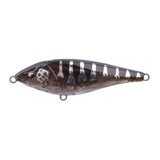 Bone Toughfia Papuan Bass Swim Jerk 80mm 14g Fishing Lure - Zebra