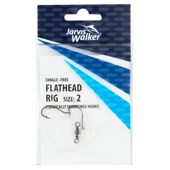 Jarvis Walker Size 2 Tangle Free Flathead Rig With Chemically Sharpened Hooks
