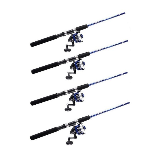 4 x Shakespeare 7 ft Vigilante 2 Pce Fishing Rod & Reel Combo-3-6kg-Family Pack