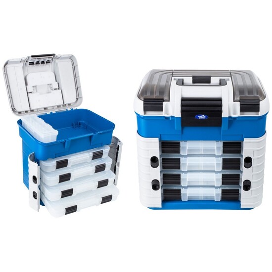 Jarvis Walker 502 Superbox Fishing Tackle Box with 4 Removeable Tackle Trays