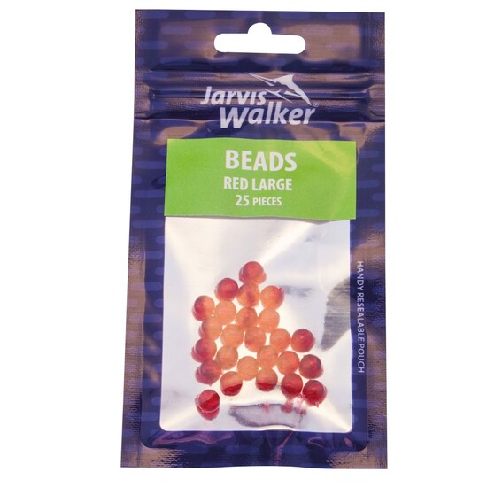 25 Pack of Jarvis Walker Large Red Fish Attractor Beads