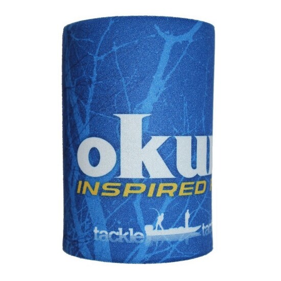 Okuma Can Cooler - Blue Spooky Trees - Fishing Stubby Cooler