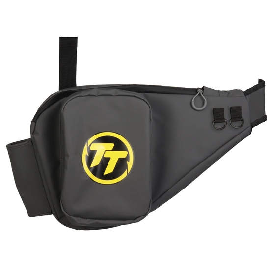Tackle Tactics Weatherproof Fishing Tackle Sling Bag with Fishing Rod Holder