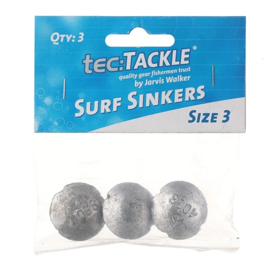 3 Pack of Jarvis Walker Size 3 Surf Sinkers