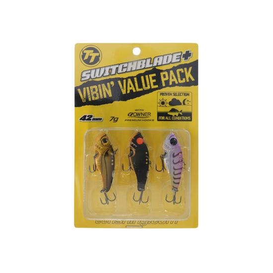 TT Lures 42mm Switchblade+ Vibin' Value Pack - 3 Lure Multi-Pack