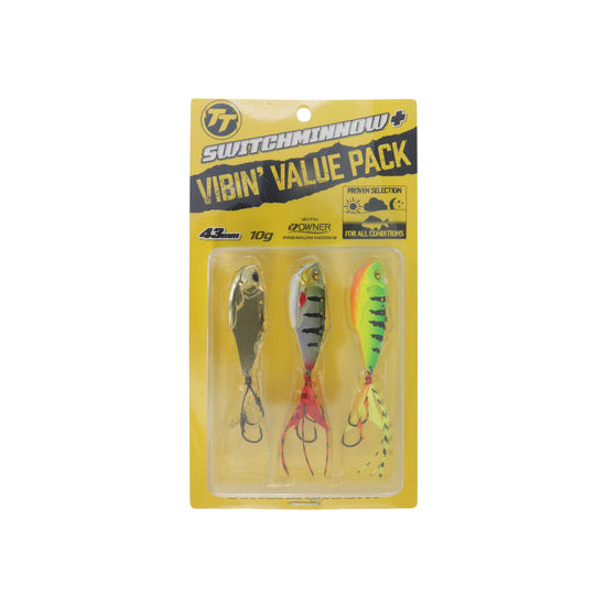 TT Lures 43mm Switchminnow+ Vibin' Value Pack - 3 Lure Multi-Pack