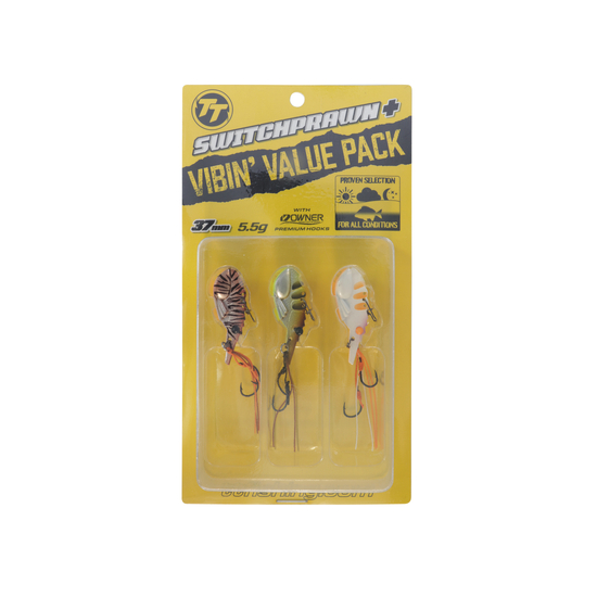 TT Lures 37mm Switchprawn+ Vibin' Value Pack - 3 Lure Multi-Pack
