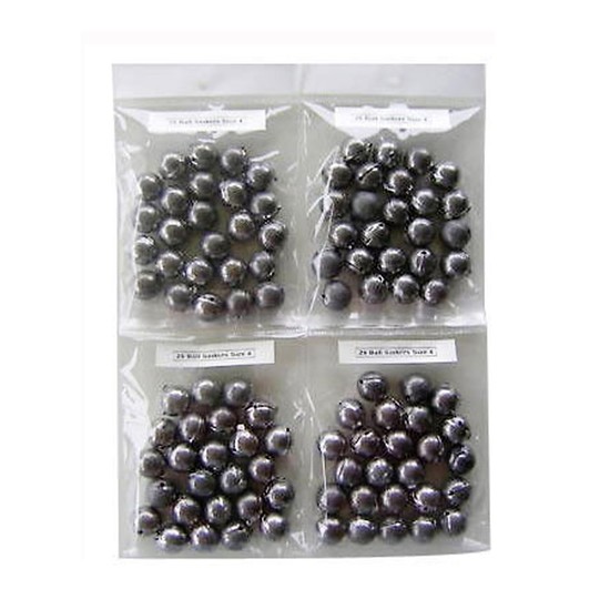 100 X Size 4 Ball Sinkers - Bulk 2kg Of 4 Ball Fishing Sinkers