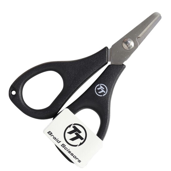 TT Fishing Black 4 Inch Stainless Steel Braid Scissors - Braided Line Scissors
