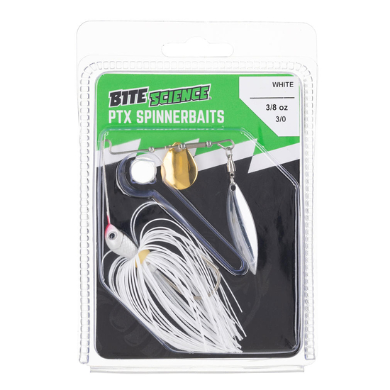Bite Science 3/8oz PTX Spinnerbait Lure - White