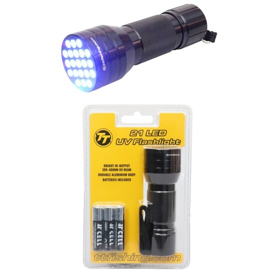 TT Fishing 21 LED Compact UV Flashlight - Bright Hi-Output Torch
