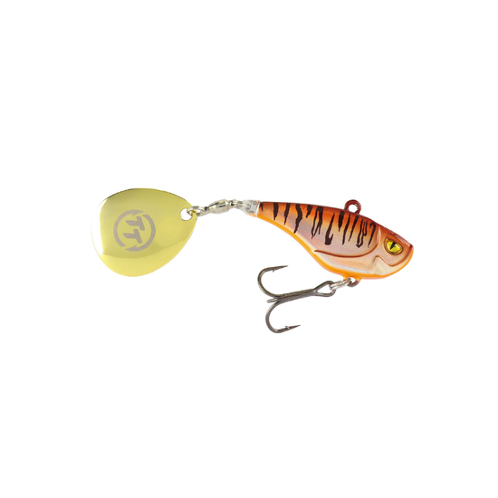 TT Lures Flashpoint+ 33mm Tail Spinner Vibe Lure - MONGREL TIGER