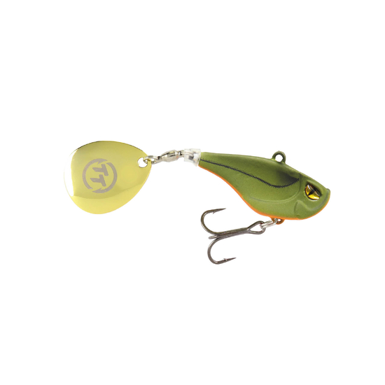 TT Lures Flashpoint+ 37mm Tail Spinner Vibe Lure - MATTE OLIVE