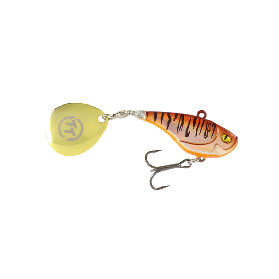TT Lures Flashpoint+ 37mm Tail Spinner Vibe Lure - MONGREL TIGER