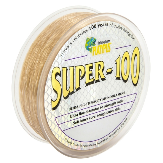 300m Spool of 6lb Brown Platypus Super 100 Monofilament Fishing Line