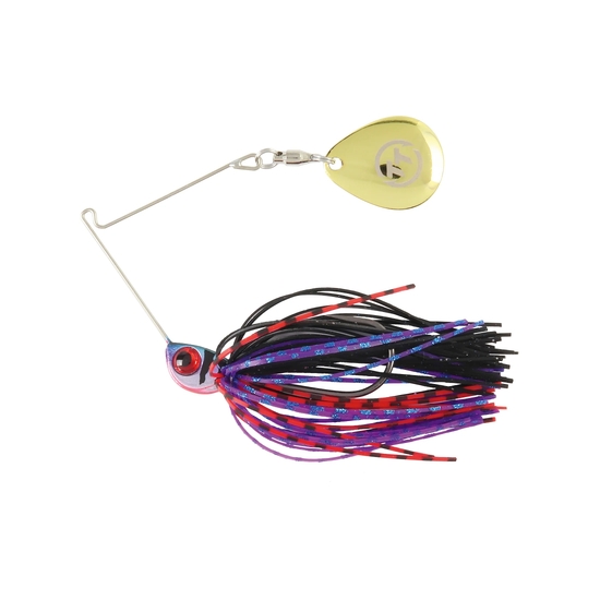 TT Lures 1/8oz Vortex+ Spinnerbait Fishing Lure - PURPLE NIGHTMARE