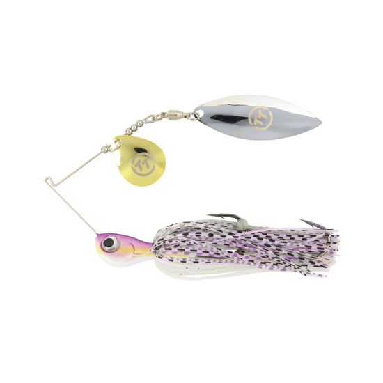 TT Lures 1/4oz Vortex+ Spinnerbait Fishing Lure - PURPLE GLIMMER