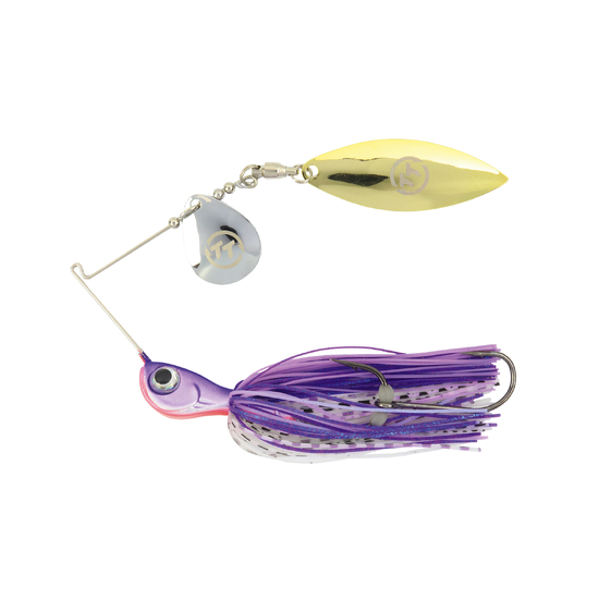 TT Lures 3/8oz Vortex+ Spinnerbait Fishing Lure - PURPLE MAUVE