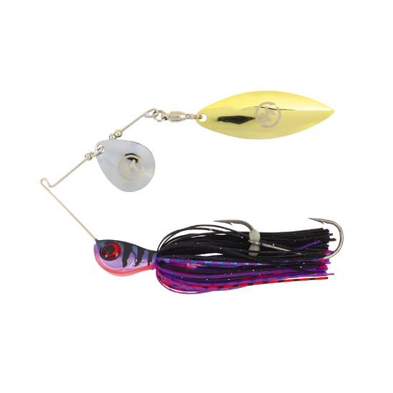 TT Lures 1/2oz Vortex+ Spinnerbait Fishing Lure - PURPLE NIGHTMARE