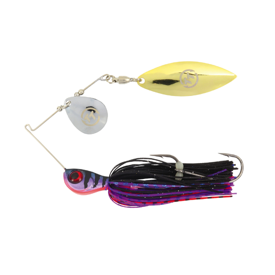 TT Lures 5/8oz Vortex+ Spinnerbait Fishing Lure - PURPLE NIGHTMARE