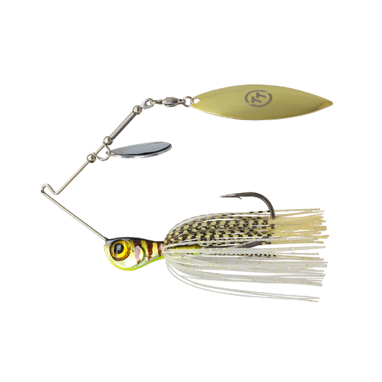 TT Lures 3/8oz Tornado+ Tandem Blade Spinnerbait Lure - GOLD GLIMMER