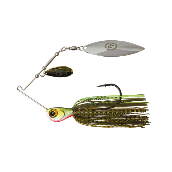 TT Lures 3/8oz Tornado+ Tandem Blade Spinnerbait Lure - MOSSY