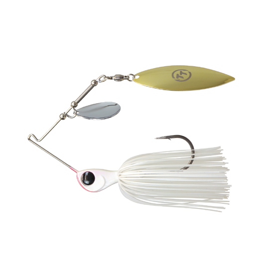 TT Lures 3/8oz Tornado+ Tandem Blade Spinnerbait Lure - PEARL 