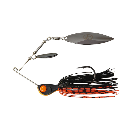 TT Lures 3/8oz Tornado+ Tandem Blade Spinnerbait Lure - ORANGE NIGHTMARE