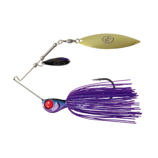 TT Lures 1/2oz Tornado+ Tandem Blade Spinnerbait Lure - PURPLE DEMON