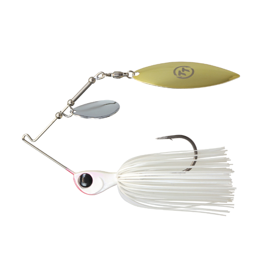 TT Lures 1/2oz Tornado+ Tandem Blade Spinnerbait Lure - PEARL 