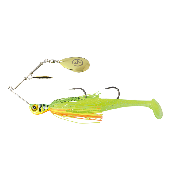 TT Lures 1/2oz Tornado+ Double Colorado Rigged Spinnerbait Lure - FIRETIGER