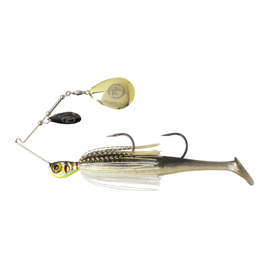 TT Lures 1/2oz Tornado+ Double Colorado Rigged Spinnerbait Lure - GOLD GLIMMER