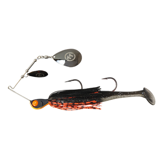 TT Lures 1/2oz Tornado+ Double Colorado Rigged Spinnerbait Lure - ORANGE NIGHTMARE