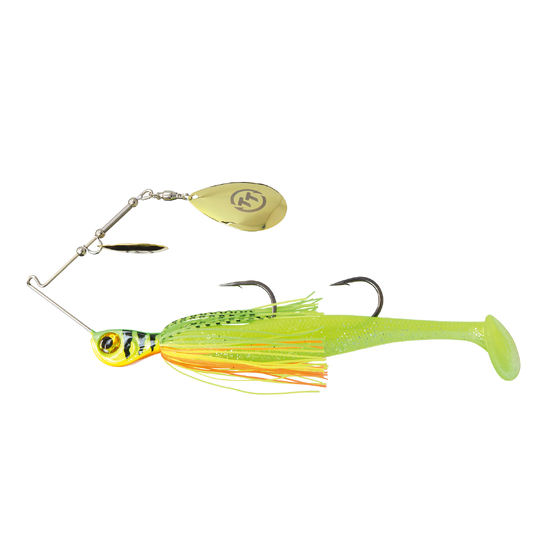 TT Lures 3/4oz Tornado+ Double Colorado Rigged Spinnerbait Lure - FIRETIGER