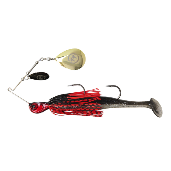 TT Lures 3/4oz Tornado+ Double Colorado Rigged Spinnerbait Lure - BLOODY NIGHTMARE