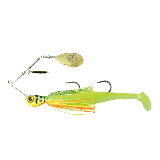 TT Lures 1oz Tornado+ Double Colorado Rigged Spinnerbait Lure - FIRETIGER