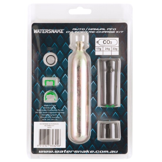 Watersnake Auto/Manual Inflatable Adult PFD 33gm Cylinder Recharge Kit