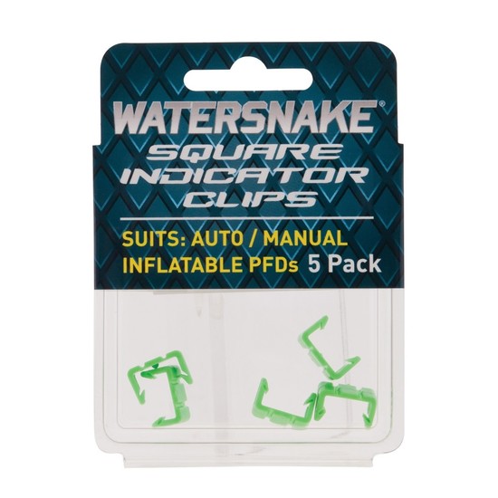 5 Pack of Replacement Watersnake Square Indicator Clips to Suit Auto/Manual PFDs