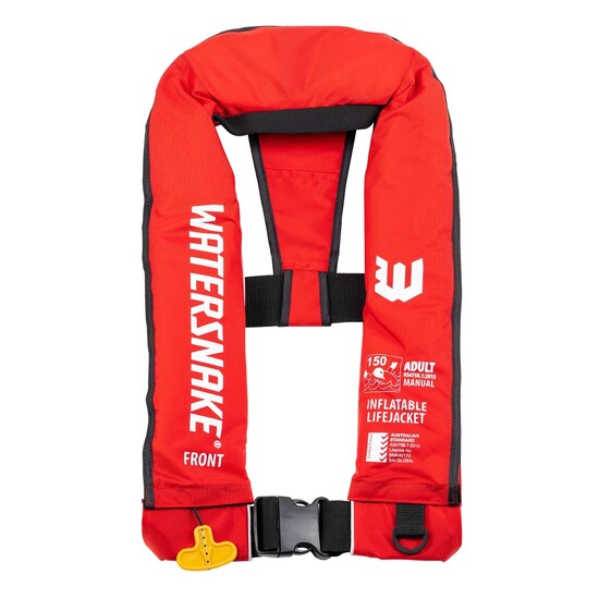Red Watersnake Manual Inflatable PFD - Level 150 Adult Life Jacket