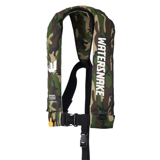 Watersnake Camo Manual Inflatable Life Jacket - Level 150 AS4758.1:2022 PFD