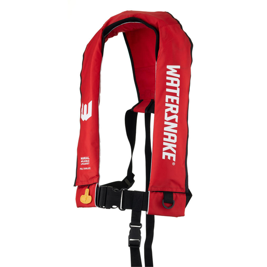 Watersnake Red Manual Inflatable Life Jacket - Level 150 AS4758.1:2022 PFD