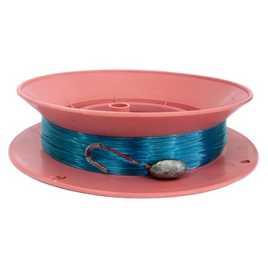 Surecatch 10 Inch Rigged Handcaster with 125lb Mono Fishing Line and Bean Sinker