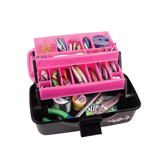 Flambeau Frost Series Pink 2 Tray Tackle Box - Made In U.S.A.