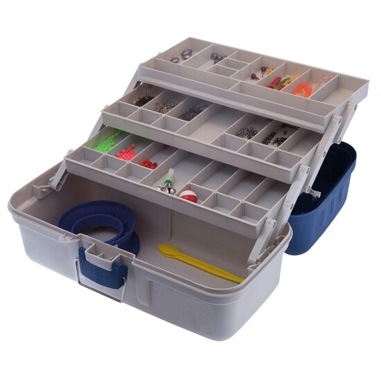 Jarvis Walker 3 Tray Fishing Tackle Box With 500 Pieces Of Tackle - Tackle Kit