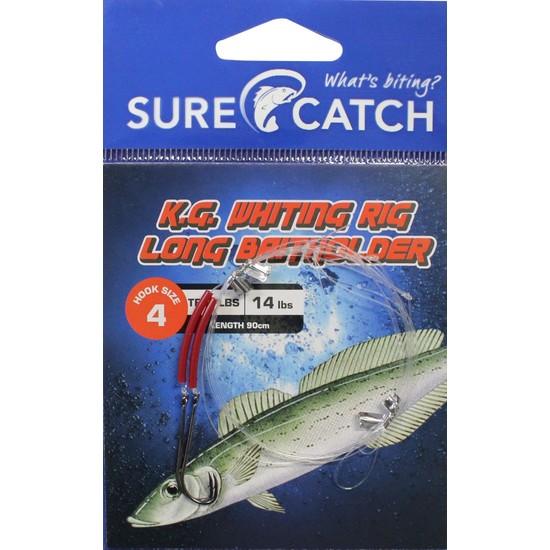 Surecatch King George Whiting Rig with Chemically Sharpened Long Baitholder Hooks