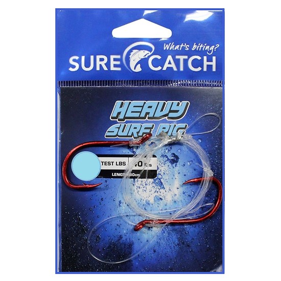 Surecatch Pre-Tied Heavy Surf Rig with Chemically Sharpened Fishing Hooks