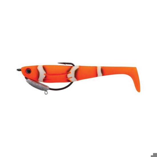 4.5 Inch Zerek Flat Shad Pro Soft Plastic Lure - Clown Fish