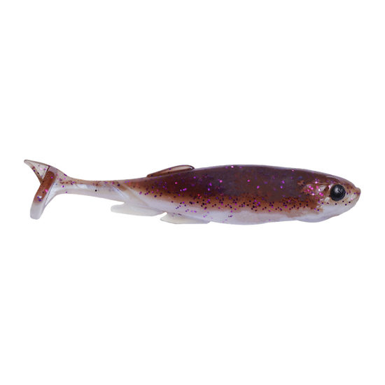 Zerek Inzeption Pulse Shad 5 Inch 10.5g Soft Plastic Lure 4 Pack - Brown Shad Rush