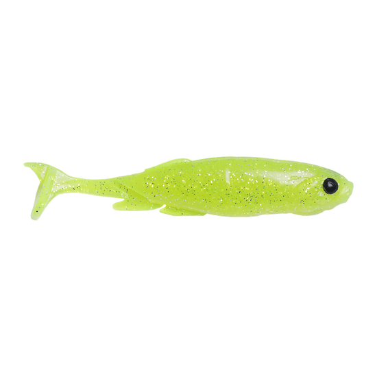 Zerek Inzeption Pulse Shad 5 Inch 10.5g Soft Plastic Lure 4 Pack - Chartreuse Rush