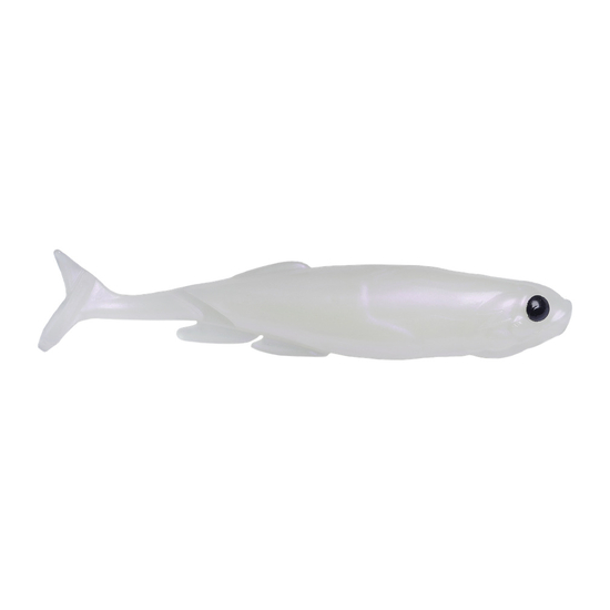 Zerek Inzeption Pulse Shad 5 Inch 10.5g Soft Plastic Lure 4 Pack - Pearl